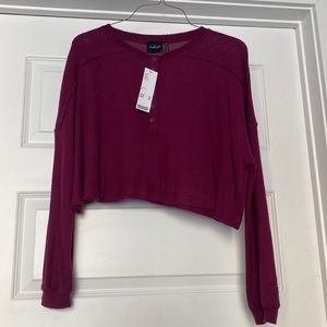 Urban Outfitters Cropped Henley top